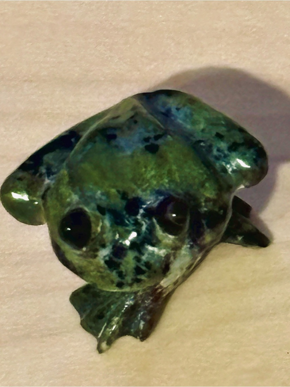 Ricky Laahty Zuni Hand Carved Serpentine Frog Fetish '96 Signed
Native American